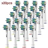 Oral B Braun Electric Toothbrush Generic Replacement Heads – 20 Alayna Quality Floss Action Replacement Brush Heads Fits - Oral B PRO 500, 1000, 3000, 5000, 6000, 7000, 8000, Vitality