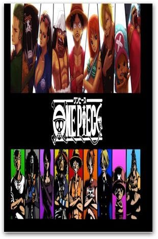 Poster Print Anime One Piece Luffy Team Poster Wall Stickers, Size: 22-Inch by 34-Inch