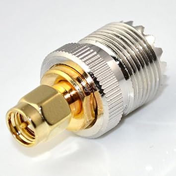 UHF hembra SO239 Jack a macho SMA Plug Straight RF Adaptador de cable coaxial conector