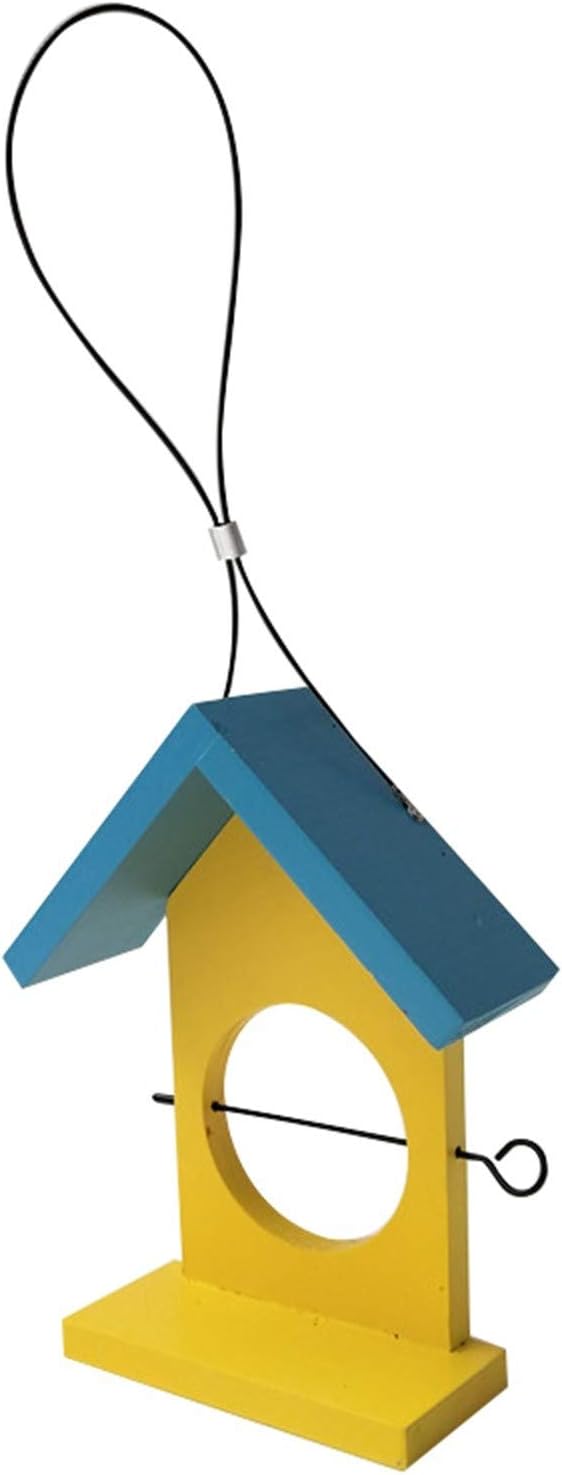 ZHANSANFM Comedero de pájaros de madera para patio, villa, balcón