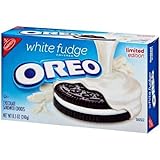 Oreo White Fudge Covered Chocolate Sandwich Cookies, 8.5 Ounce Boxes (Pack of 6)Oreo White Fudge Covered