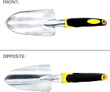 Showvigor Garden Trowel and Wide Shovel with Ergonomic Handle Yellow view 4