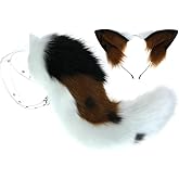 TTYAO REII Dog Ears Headband Animal Ears Headband Puppy Ears with Tail for Cosplay Party Headdress Costume Accessories