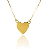 ARTISANJEWELS Heart Charm Necklace for Women | 14K Gold Plated Necklace | Handmade Hypoallergenic Dainty Jewelry | Minimalist & Love Necklace 20inch