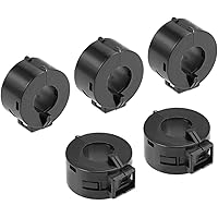 uxcell 15mm Ferrite Cores Ring Clip-On RFI EMI Noise Suppression Filter Cable Clip, Black 5pcs