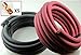 Crimp Supply Ultra-Flexible Car Battery/Welding Cable - 2 Gauge, (25 Feet Red/25 Feet Black) - and 5 Copper Lugs