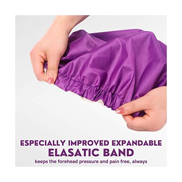 Dusjhet-Shower-Cap--4-pcs-Large-Shower-Cap--38-cm-Extra-Large-Shower-Cap-for-Women--Waterproof-Polyester-Design-with-Inner-Satin-Layer-Adjustable-Shower-Cap-with-Buckle-and-Tightening-Belt Dusjhet Shower Cap – 4 pcs Large Shower Cap – 38 cm Extra Large Shower Cap for Women – Waterproof Polyester Design with…