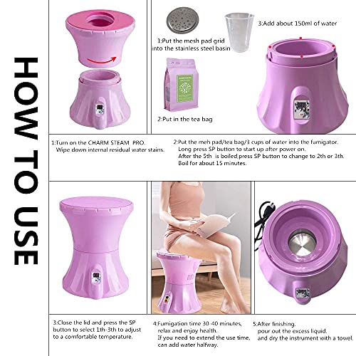 AKSOVA Yoni Steam Kit,Yoni Steam Seat,Yoni Steamer with 20（Steams