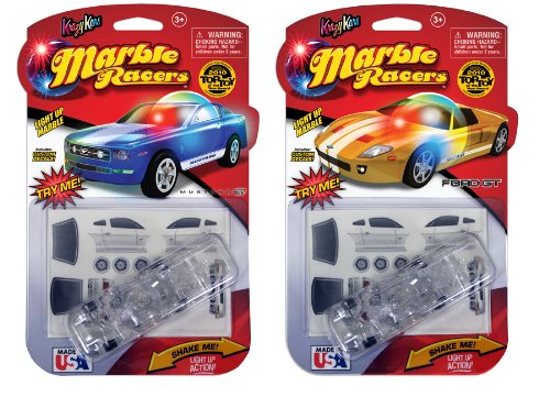 Skullduggery Krazy Kars Marble Racers, Light Up Mustang And Ford GT
