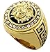 Hip Hop Medusa Head Gold Tone Men Ring #2 (8)