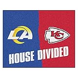 FANMATS 15560 NFL Rams / Chiefs House Divided Rug