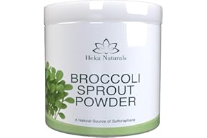 Heka Naturals Organic Broccoli Sprout Powder | 100% Pure Superfood from Sprouted Seeds - Sulforaphane-Rich, Vegan, Non-GMO, Additive-Free - Large (14oz)