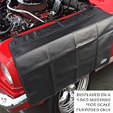 OCM Premium Magnetic Fender Cover - 6 Count Strong Magnets and 3 Count Velcro Straps - Protector Gripper Automotive Mechanic Work Mat with Protective PVC Vinyl
