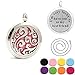 Kissreason Stainless Steel Aromatherapy Essential Oil Diffuser Locket Pendant Necklace
