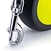 FLEXI New Neon Tape Retractable Dog Leashes for Medium Dogs Upto 55 lbs. – 16 ft., Neon Yellow/Black | Tangle Free Pet Walking Leash with One-Handed Brake, Pause, Lock|German Quality Product