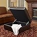 Best Selling Burlington Leather Storage Ottoman, Brown