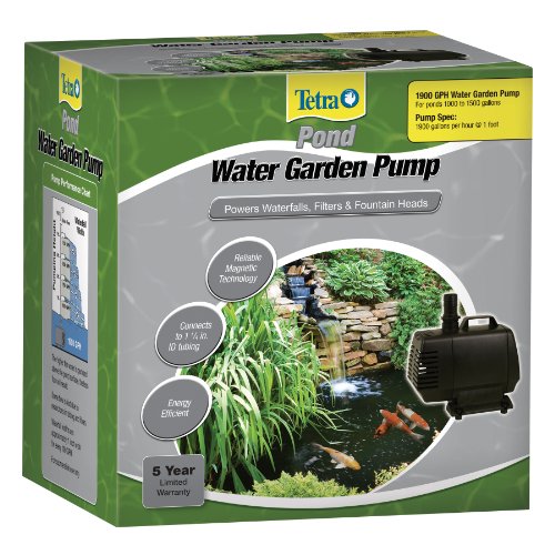 Tetra Pond Water Garden Pump, Powers Waterfalls/Filters/Fountain Heads