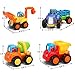 HOMOF Baby Toys Push Go Friction Powered Car Toys Early Educational Toddler oys Sets 4 PCS -Tractor,Bulldozer,Cement Mixer&Dumper Construction Engineering Vehicles Best Gifts Boys Girls