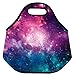 Shubb Lunch Bags, Insulated Lunch Bag, Neoprene Lunch Tote Boxes for Women Men Kids Boys Girls (purple galaxy)