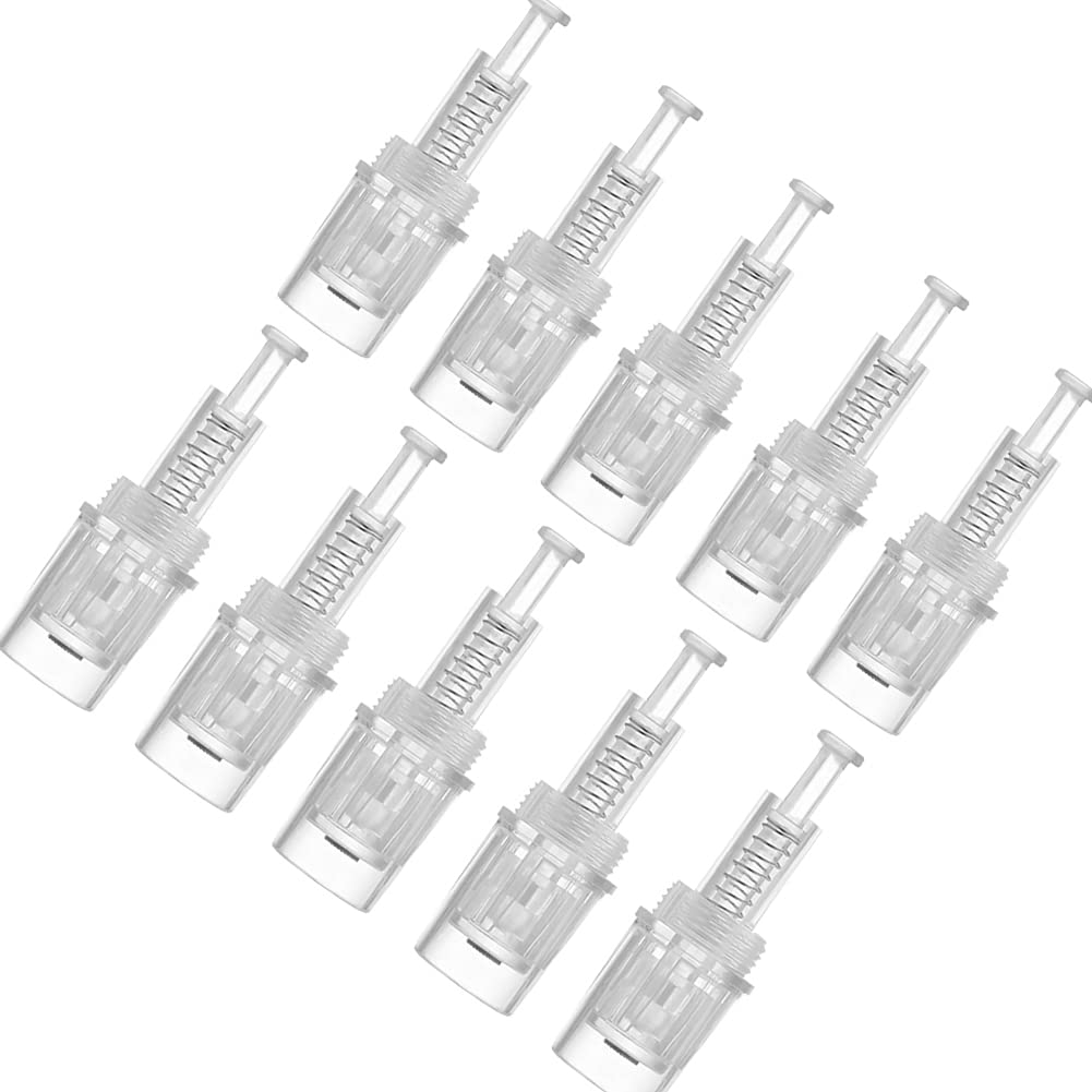 Square Nano Micro Needling Cartridge 10PCS for Microneedling Derma Pen Disposable Replacement Needles Cartridges Parts Screw slot/Thread-Slot Needles Individually and Sealed Bags(Nano Square)