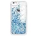 Caka iPhone 6 6S Plus Case, iPhone 8 Plus Case for Girls Glitter Flowing Liquid Floating Luxury Bling Sparkle Soft TPU Case for iPhone 6 Plus 6S Plus 7 Plus 8 Plus (5.5 inch) (Blue)