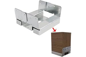 vikofan 6 Pack 6x6 Post Base for Concrete, Actual 5.5"x5.5" Wood, Heavy Duty Electro-Galvanized Brackets for Pergola, Deck, Fence, DIY Bolt-Down Anchors