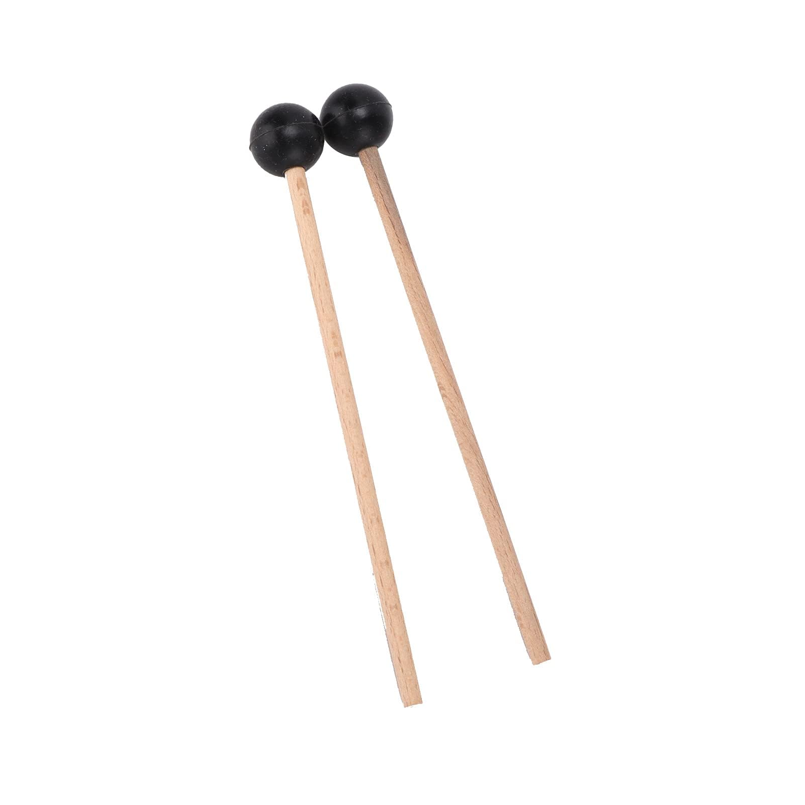 2Pcs Ethereal Drumstick Maple Percussion Drum Sticks Rubber Round Head Wood Handle Drum Parts with Greater Reach Range