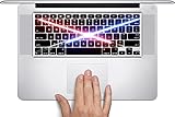Crossed Blades Macbook Keyboard Decals (Fits 13, 15 inch Air/Pro/Retina) by Demon Decal
