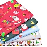 iNee Fabric Christmas Fat Quarters Fabric Bundles, Quilting Fabric for Sewing Crafting,18
