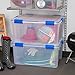 IRIS USA, Inc. WSB-LD Storage Bin, 60 Quart, Clear, 4 Pack, Model:394016