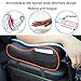 GSPSCN Car Center Console Armrest Pad Soft Memory Foam Pu Leather with Storage Pockets Seat Cushion (Black with Red)