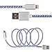 Iasg iPhone Charger Lightning Cable 3.3ft - Apple MFi Certified - Nylon Braided Lightning To Reversible USB Connectors Sync Charging Cord for iPhone iPad iPod - 1 Meter - White and Blue