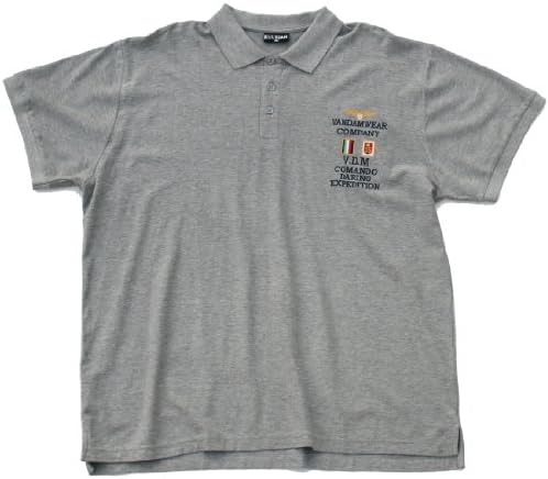 VANDAM 6623 Heather Grey Polo shirt 5XL