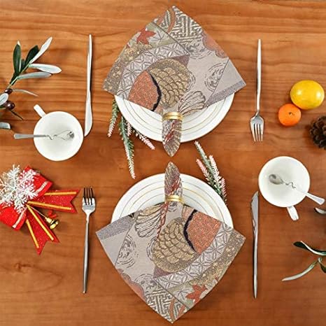 Amazon テーブルナプキン 4枚 和柄 和風 花柄 ナプキン ワイントーション ダイニングルーム シャンパン スパークリングワイン 結婚式 レストラン ホテル 業務用 パーティー 家庭用 洗濯可能 繰り返す利用可能 吸水タイプ 50 5 50 5 テーブルナプキン オンライン通販