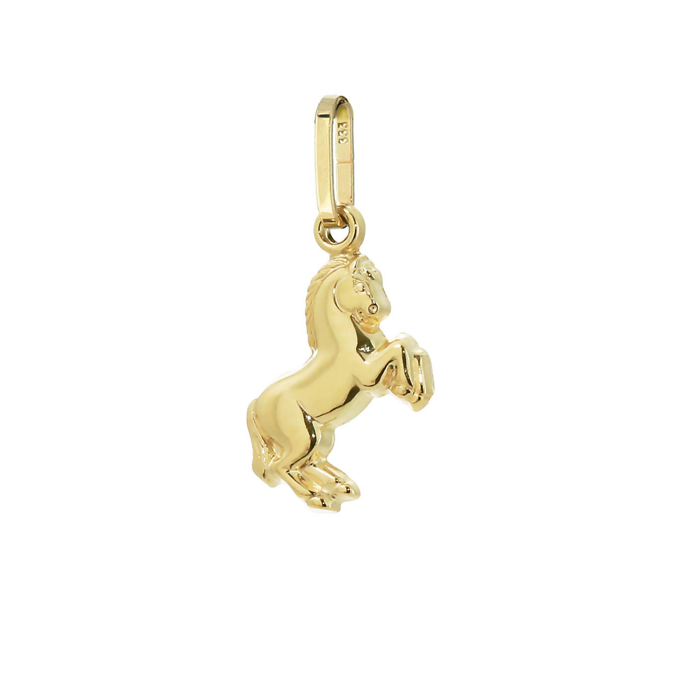 NKlaus gold yellow gold horse childrens necklace pendant ladies girls children 9053