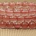 Smelted Cherry Quartz Gemstone 8mm Round Beads Stretch Bracelet 7