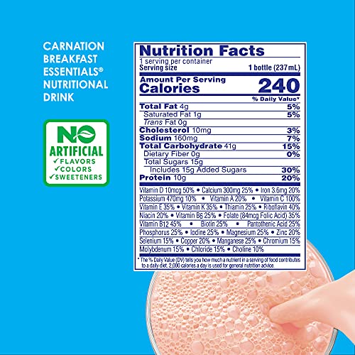 Carnation Breakfast Essentials ReadytoDrink, Creamy Strawberry, 8 fl