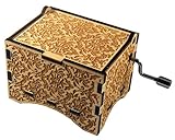 Personalizable Music Box,Here Comes the Sun, Laser Engraved Birch Wood (Standard)