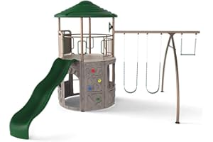 Lifetime 290633 Adventure Tower Swing Set, Earthtone