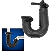 Fernco Qwik Trap Adapter Connects 1.25-inch or 1.5-inch Sink Tailpiece to 1.5-inch Tubular Trap Arm with EzyClamp Tool Free Bands