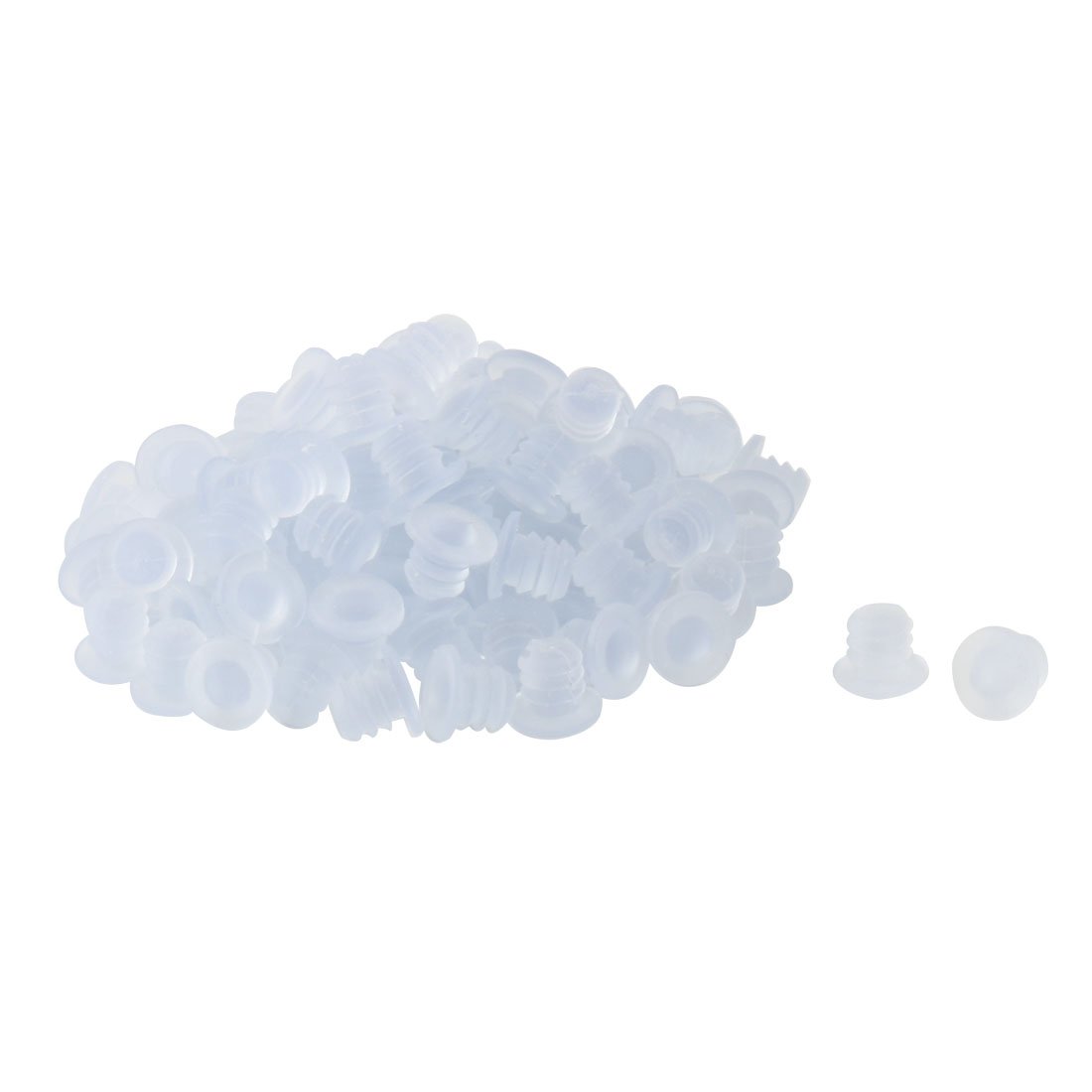 sourcingmap Rubber Home Furniture Cabinet Drawer Table Soft Stem Bumpers 5mm Dia 100pcs Clear