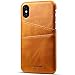 FLY HAWK iPhone X, 5.8 inches, Wallet Phone Case, Slim PU Leather Back Case Cover with Credit Card Holder Khaki Case