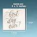 50-Pack Best Day Ever Napkins - Disposable Napkins for Wedding Reception, Bridal Shower, Engagement Party (Rose Gold, 5x5 In) - Wedding Day Decorations for Bridal Suite