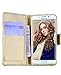 Galaxy S6 Edge Plus Wallet Case, FLYEE Premium Vintage Emboss Flower Flip Wallet Shell PU Leather Magnetic Cover Skin with Detachable Wrist Strap Case for Samsung Galaxy S6 Edge Plus (Beige)