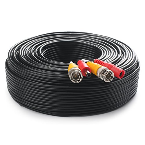 Postta BNC Video Power Cable (4 Pack 150 Feet) Pre-Made All-in-One Video Security Camera Cable Wire with Eight Connectors for CCTV DVR Surveillance System - Thumbnail 3