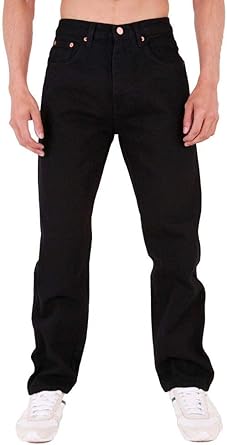Pantalon negro recto hombre Clearance