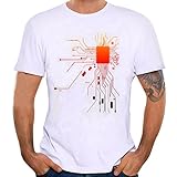Men Tee Shirt,Zulmaliu Integrate Circuit Printed Polo Shirts for IT Guys Funny Outfit (L, White)