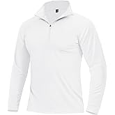 Boladeci Men's Quarter Zip Pullover Premium Fleece Lined Long Sleeve Golf Shirts Warm Hiking Shirts Lightweight Sweatshirts
