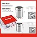Powder Sugar Shaker with Lid, SOSMAR 2 Pieces 304 Stainless Steel Powder Shaker Duster/Mesh Sifter Sprinkler for Icing Sugar Cocoa Cinnamon Chocolate Flour, with 16 Pcs Coffee Stencils & Clip