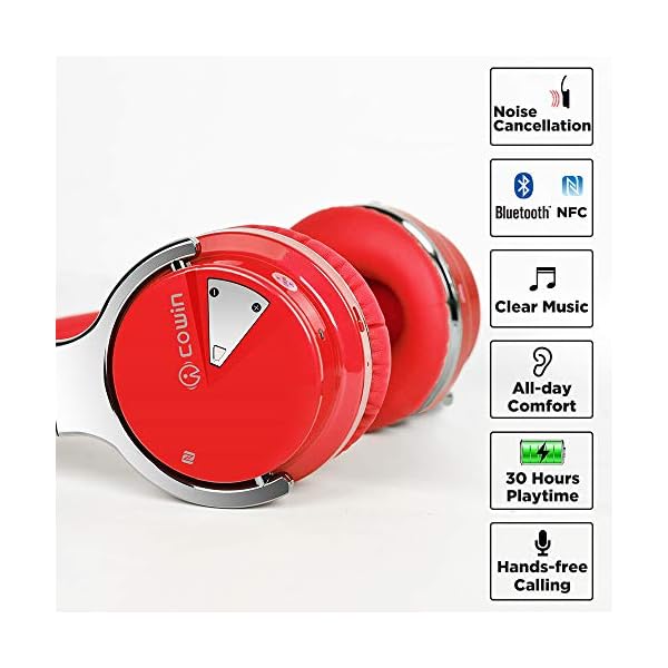 COWIN-E7-Active-Noise-Cancelling-Bluetooth-Headphones-with-Microphone-Hi-Fi-Deep-Bass-Wireless-Headphones-Over-Ear-Comfortable-Protein-Earpads-30-Hours-Playtime-for-Travel-Work-TV-Computer-Deepred COWIN E7 Active Noise Cancelling Bluetooth Headphones with Microphone Hi-Fi Deep Bass Wireless Headphones Over Ear…